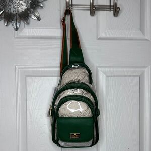 Malibu Skye Laynie Clear Sling Bag - Green NWT